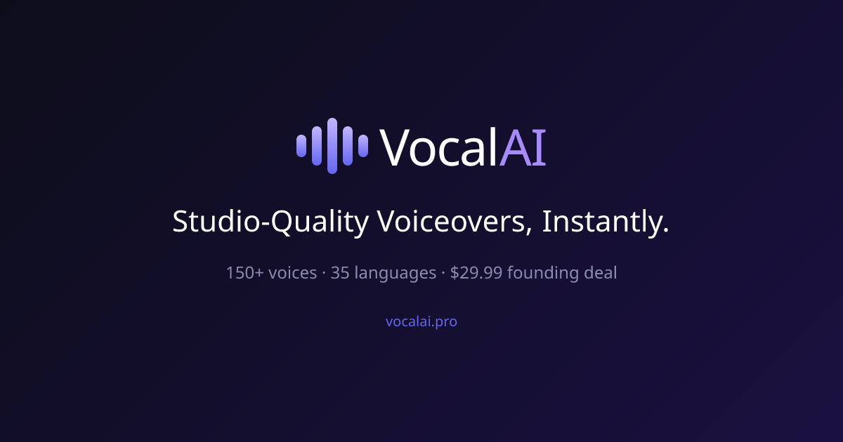 VocalAI — 官网预览图